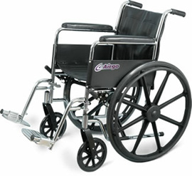 Airgo® Steel Wheelchair with Fixed Arms and Swing-Away Footrests